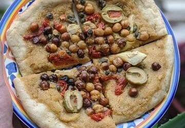 Mediterranean Hummus Pizza Recipe