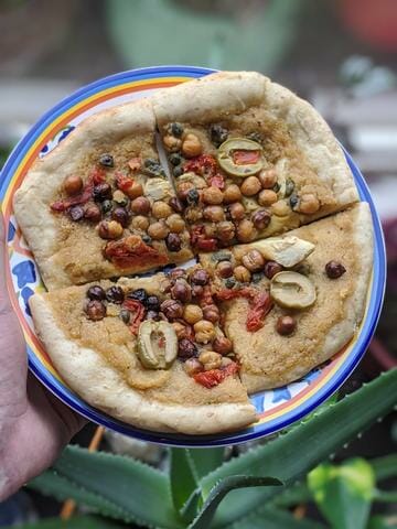 Mediterranean Hummus Pizza Recipe